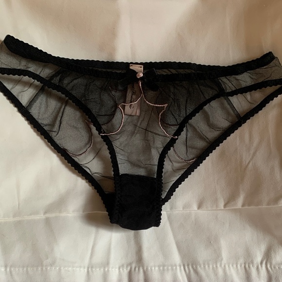 Agent Provocateur Black Sheer Lace Panties